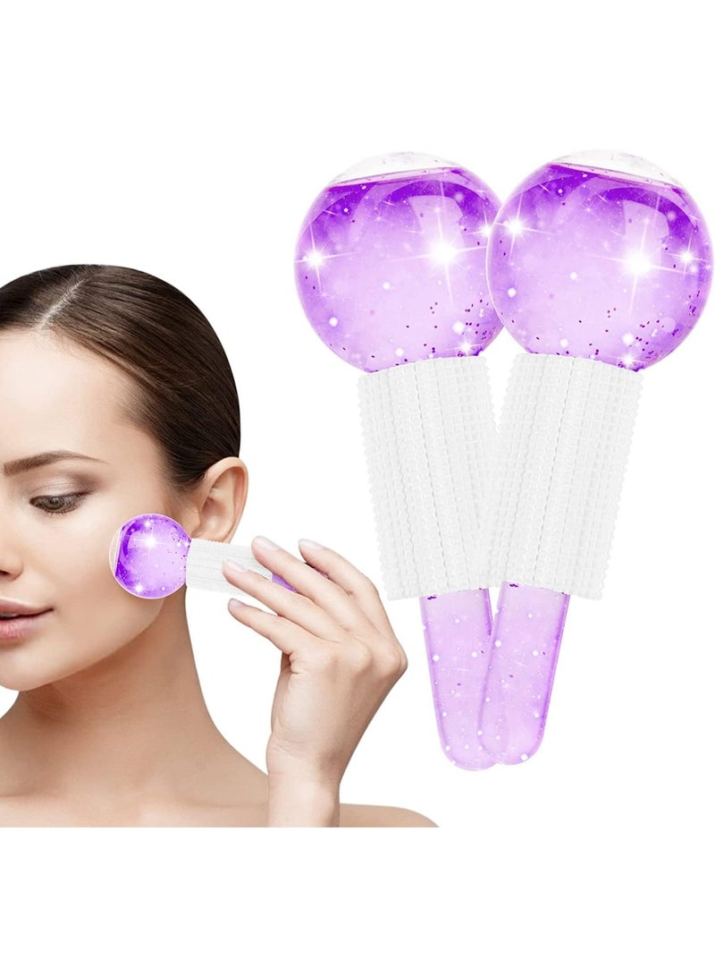 ChicAbode كروبات الجليد للوجه ، 2 قطعة من الدوال الجليد للعيون ، تدليك الجلد البارد ، آمن ودائم ، غير انزلاق وسهل الاستخدام ، للجمال اليومي ، إزالة التجاعيد في الوجه ، تقليل الانتفاخ - Image 1